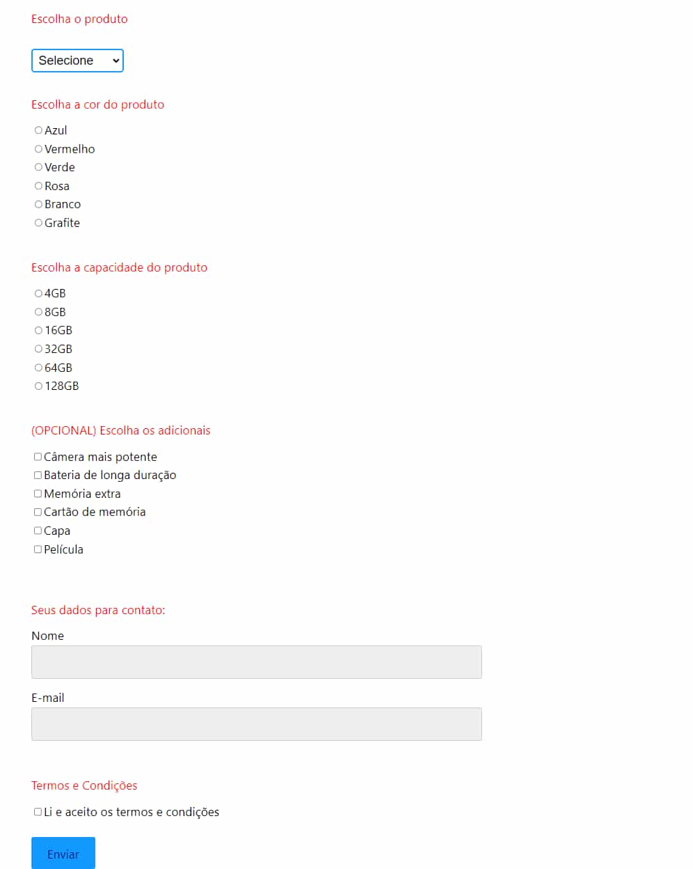 Screenshot formulario app