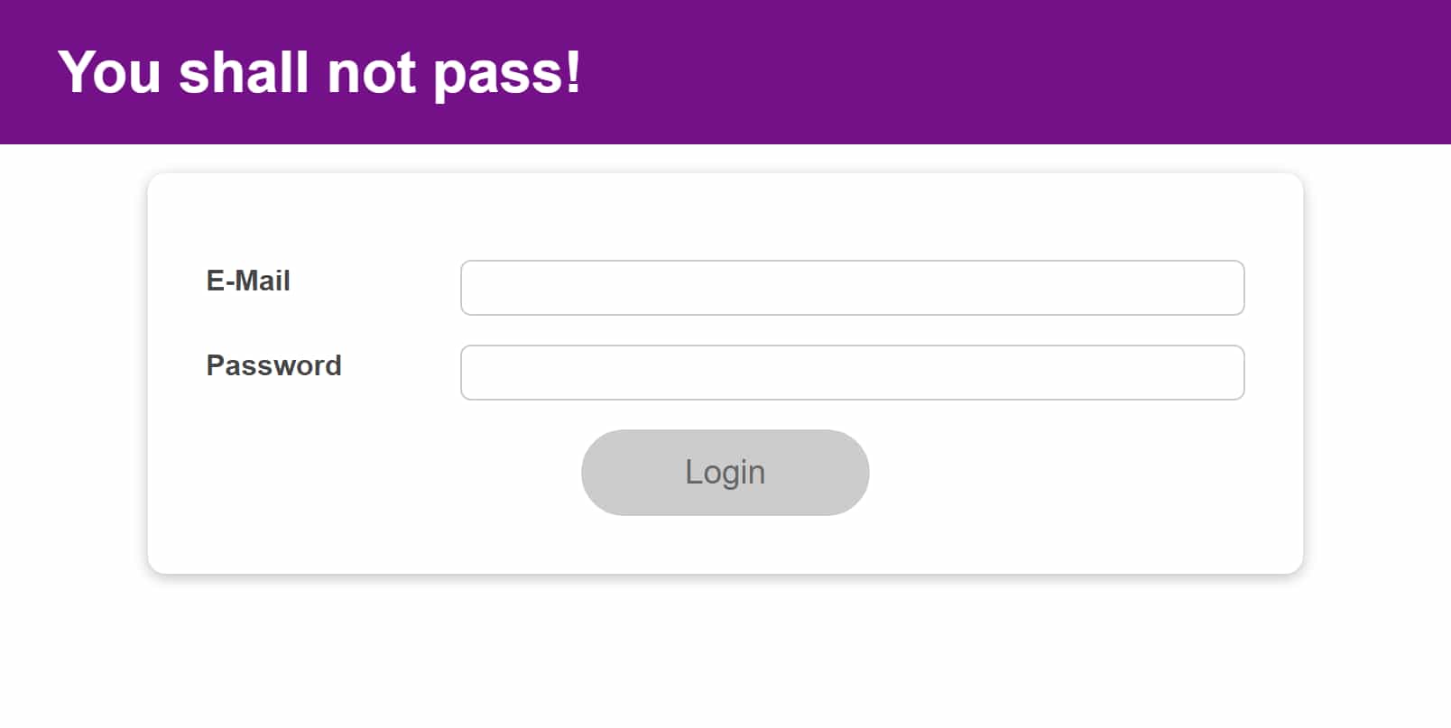 Screenshot login app