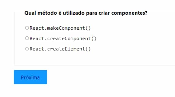 Screenshot questionario app