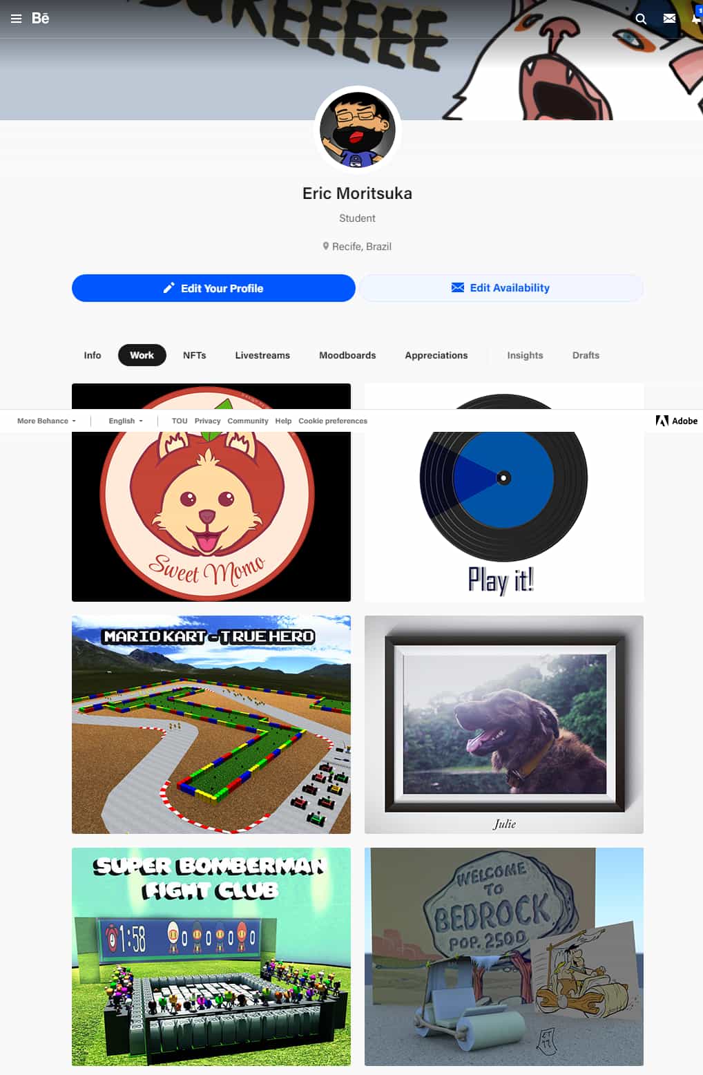 Screenshot Behance