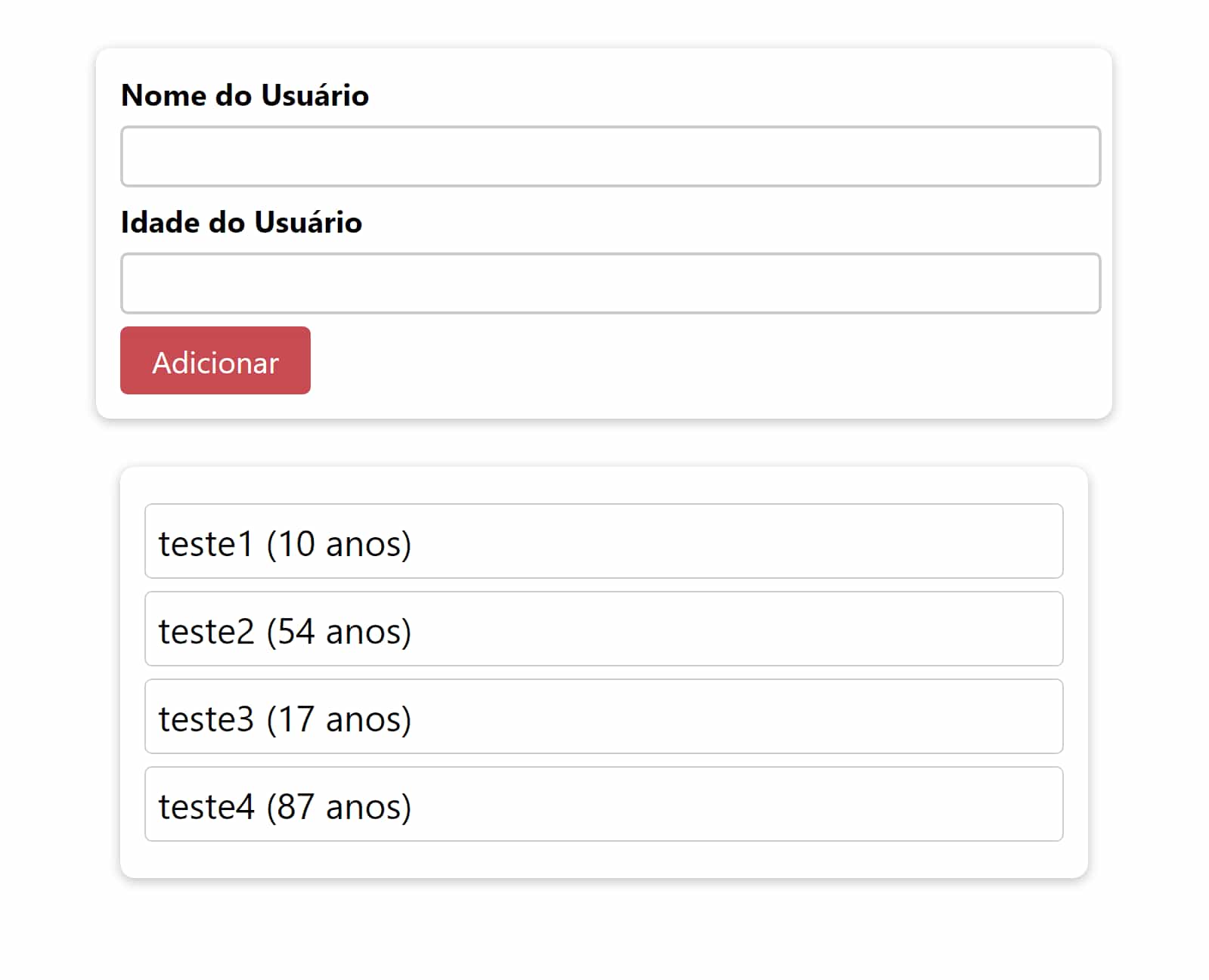 Screenshot users app